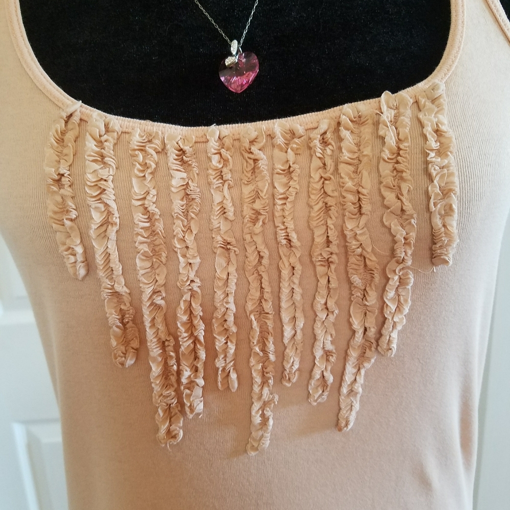 J. Crew Pink Tee with Ruffles - Picture 4 of 6